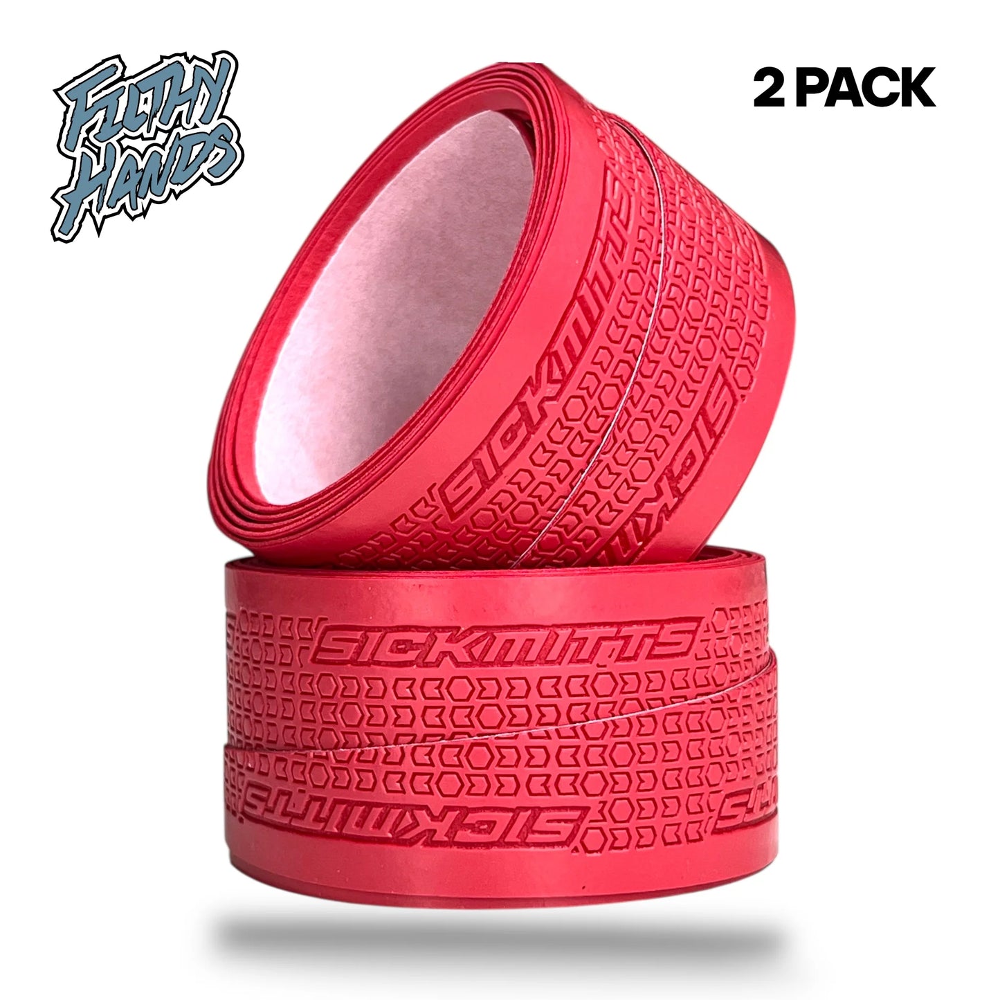 SickMitts Filthy Hands Grip Tape Red 2-Pack